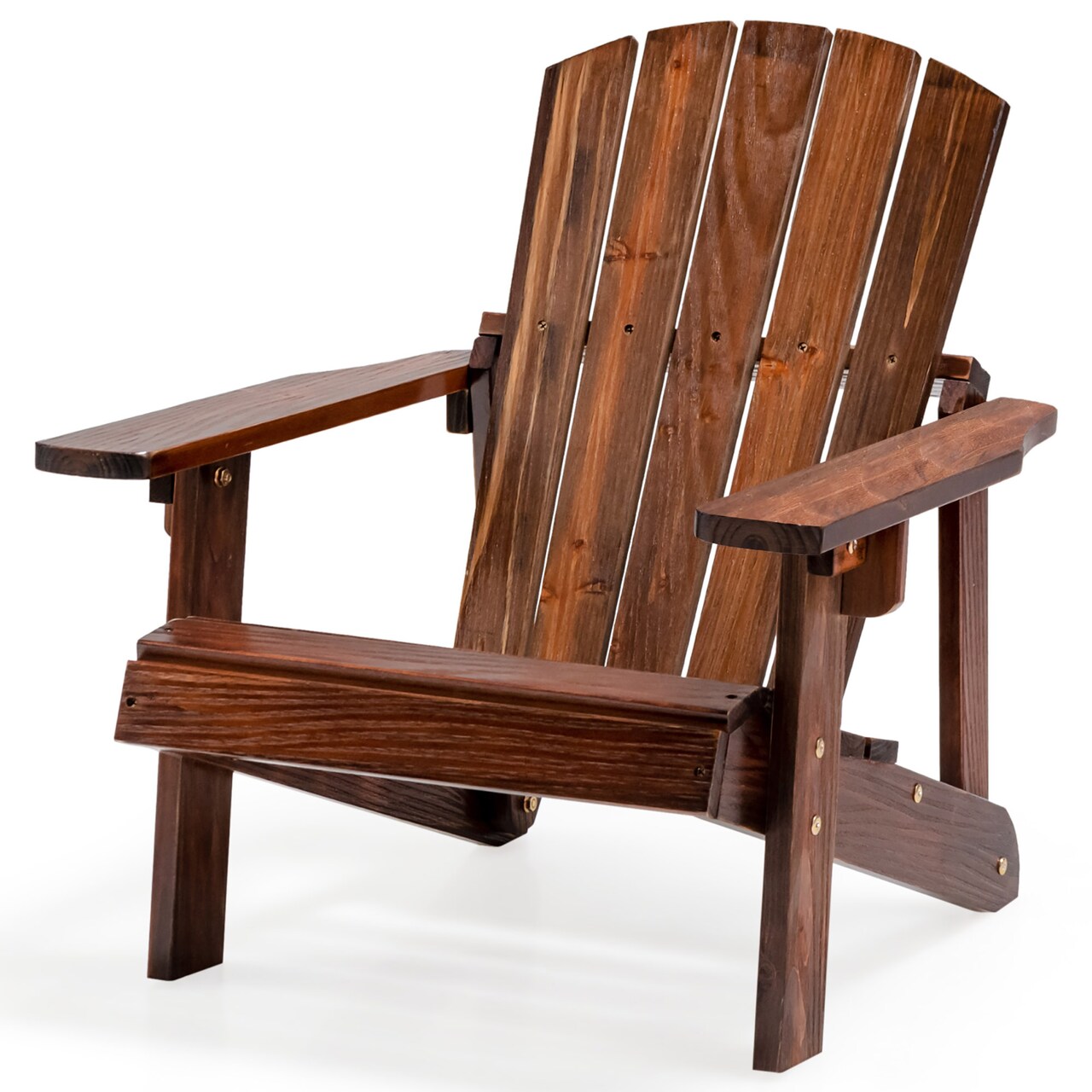 Costway 110 LBS Capacity Kid's Adirondack Chair Patio Wood High Backrest Arm Rest